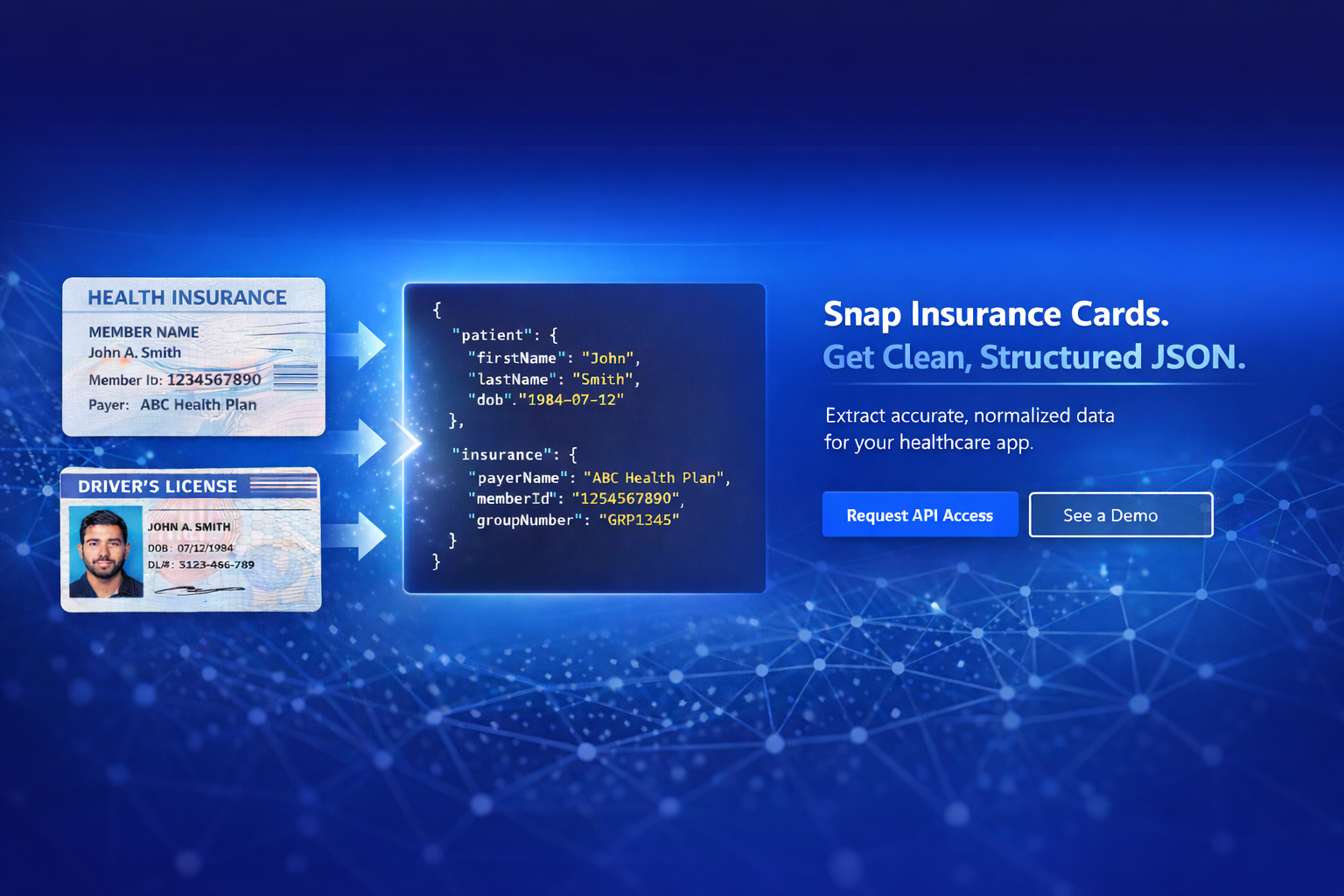 Insurance Card Data Extraction API for Healthcare - MyHealthID